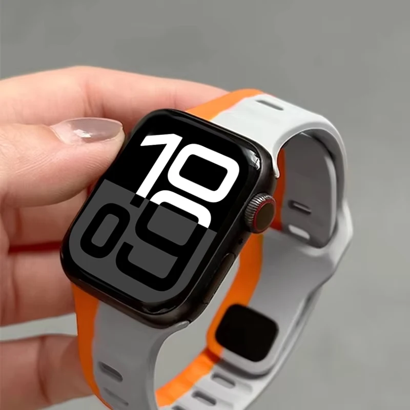 Silikonarmband für Apple Watch 46 mm 49 mm 42 mm 44 mm 45 mm 40 mm 41 mm Sportband für iWatch Ultra 3 2 Seies 11 10 9 8 7 6 SE3 5 4