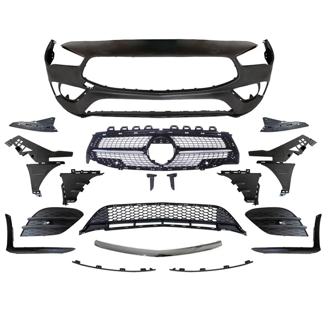 

Front Bumper Grill Mask assembly for Mercedes-Benz CLA-class W118 sport style modified fog lamp frame strip Auto Accessories