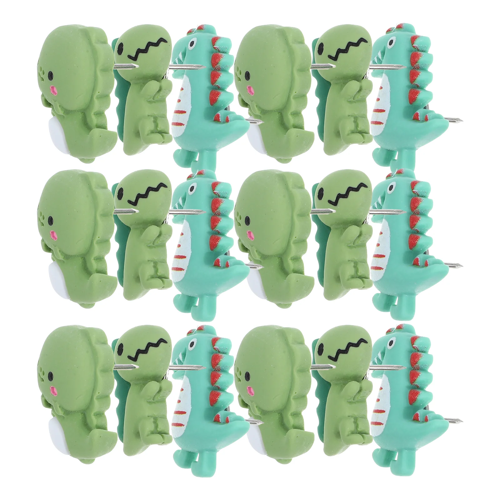 20 Pcs Dinosaur Pin Halloween Pins Pushpin Dog Pushpins Drawing Cartoon Metal Resin Thumb Tack Office Cute