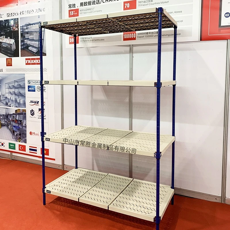 Commercial PP Plate Layer Shelves North American Commercial Kitchen Shelves Removable Composite Storage Shelves
