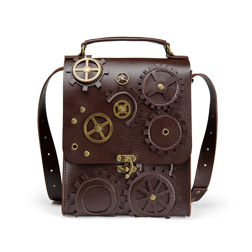 Adult Women Steampunk Retro Viking Cosplay Shoulder Crossbody Bag Medieval Handbag Halloween Party Fantasy Costume Accessories