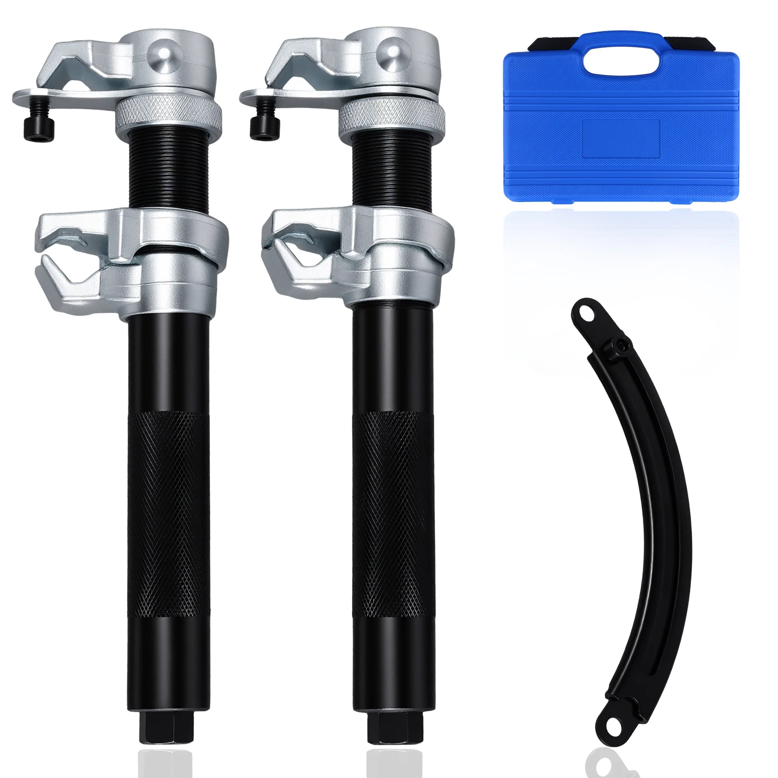 Podofo Universal Federbeinspanner Werkzeug Auto Stoßdämpfer Federspanner Reparatur Spezialwerkzeug Stoßdämpfer Federentferner Stoßdämpfer Werkzeug Spiralfeder Spanner Werkzeugset mit Tragetasche für Autoreparatur – Detail 9