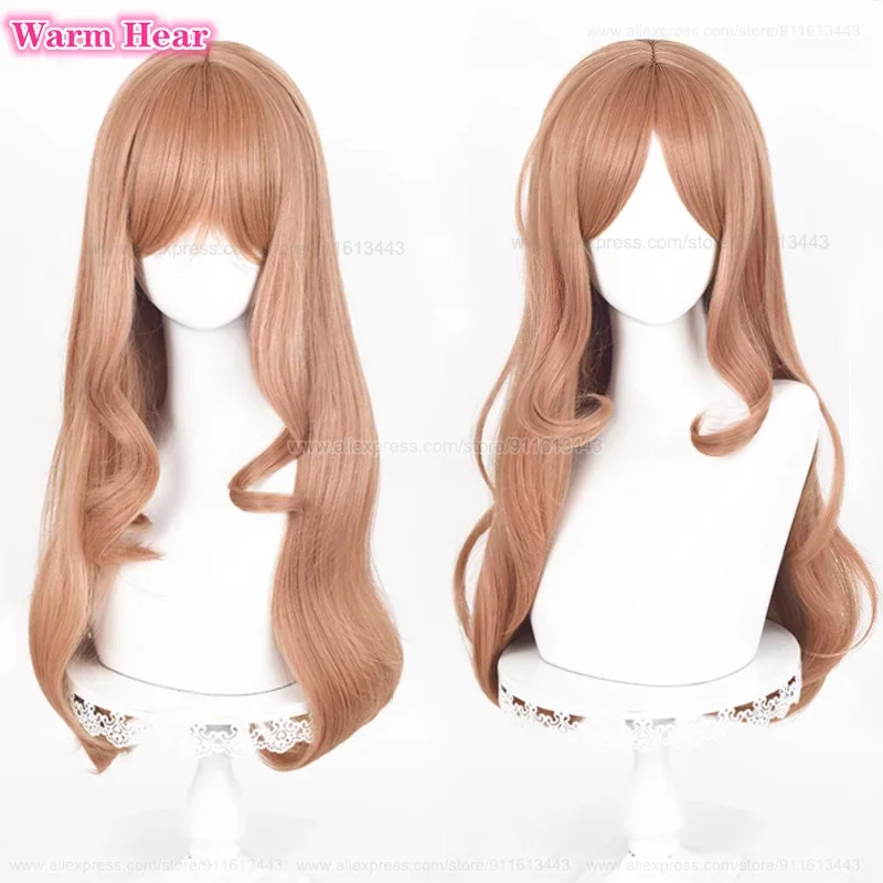 Soyo Nagasaki Synthetic Hair Anime 67cm Long Orange Brown Cosplay Anime Wig Heat Resistant Hair Halloween Party Wigs + A Wig Cap