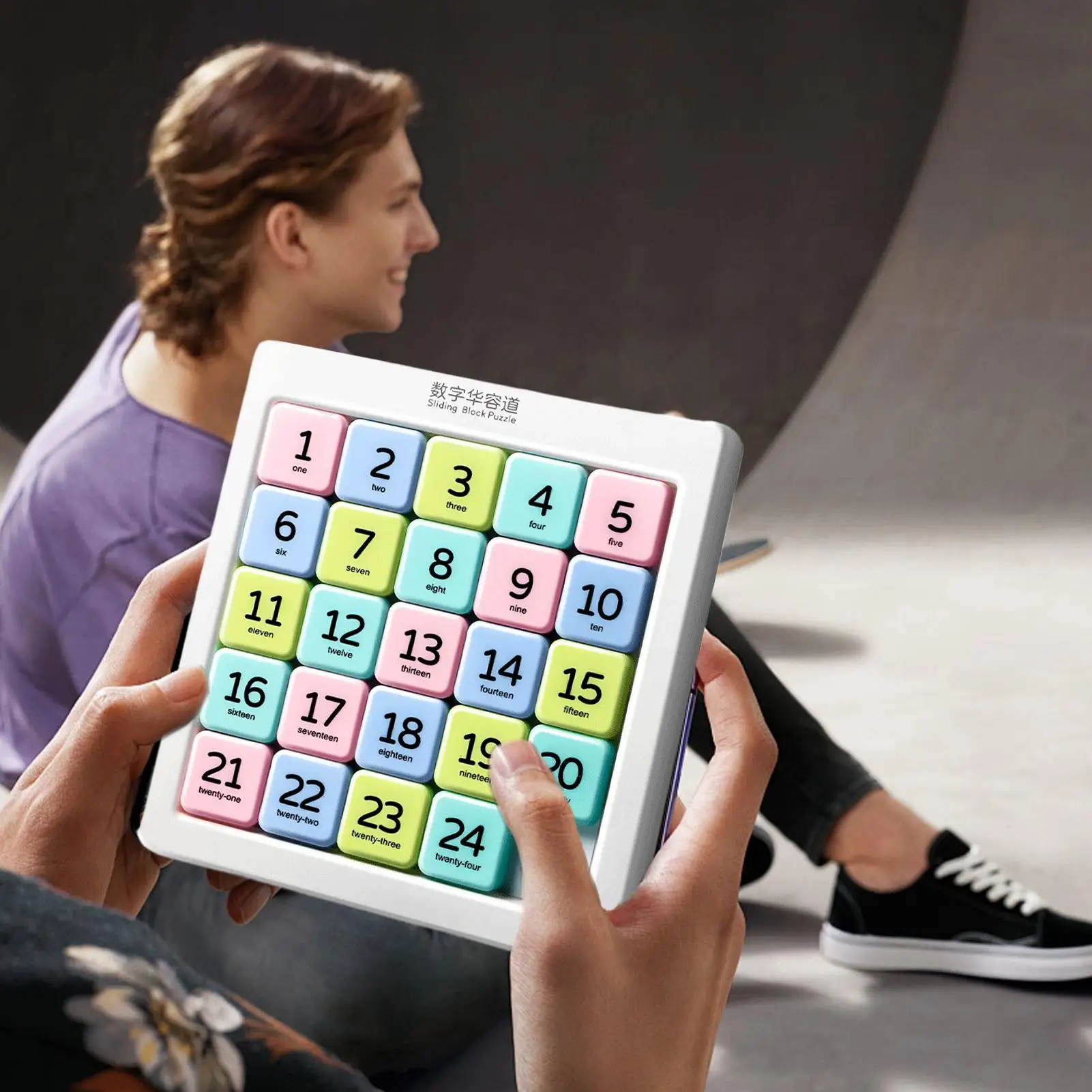 슬라이딩 블록 퍼즐 번호 Tangram 퍼즐 교육용 어린이 수학 장난감 보드 게임 장난감 지능 훈련 두뇌 개발