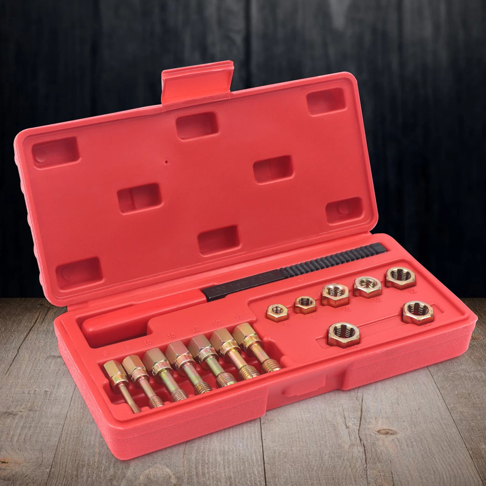 Universal Metric Thread Chaser Set, Rethreading Repair Tool Kit, 15pcs