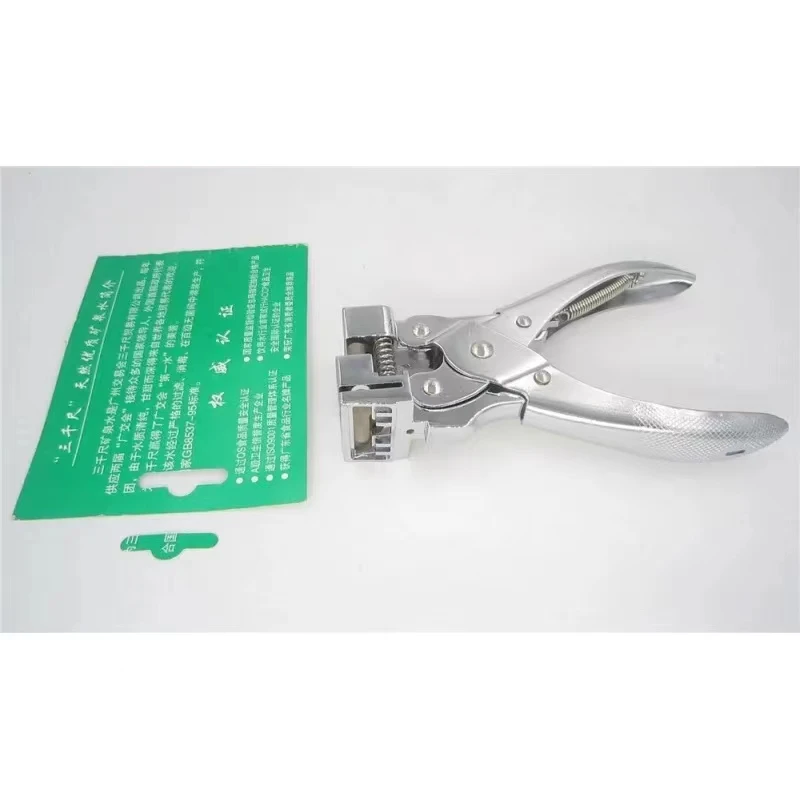 T Slot Shape Cutter Puncher Punch Plier Hole Paper PVC Plastic ID Identity Cut Card paperboard stationery Office Badge Tag Tool