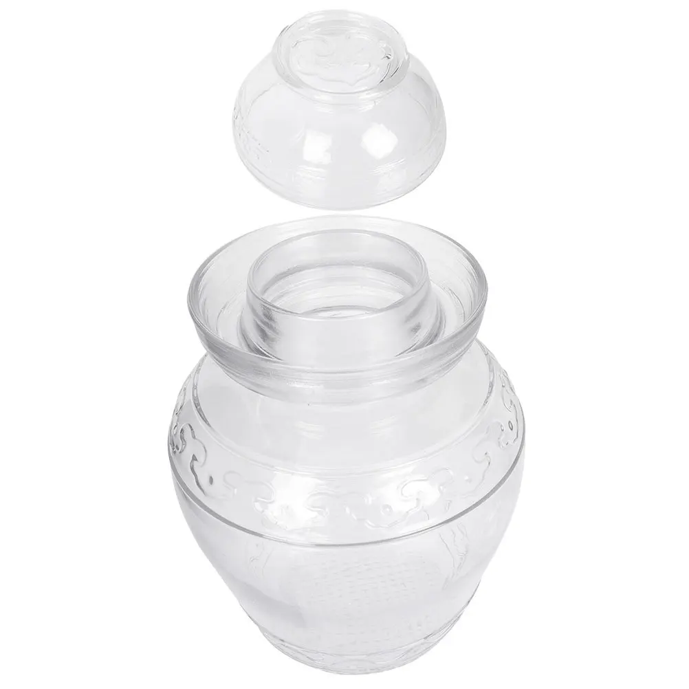 

Glass Pickle Jar with Airtight Seal for Fermenting Kimchi Sauerkraut Vegetable Storage Wide Mouth Design Easy to Fill and Clean