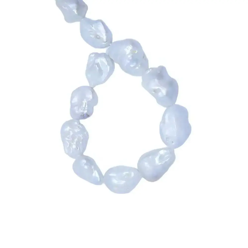 

20mm Natural Freshwater Pearl Baroque Abnormity White Loose Beads for Jewelry Making Bracelet Necklace Earrings Accessories