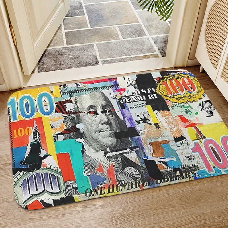 Dollar Carpet Entrance of House Balcony Non-slip Floor Mat Kitchen Bedroom Bath Rug Slip-resistant Interior Home Decor Items