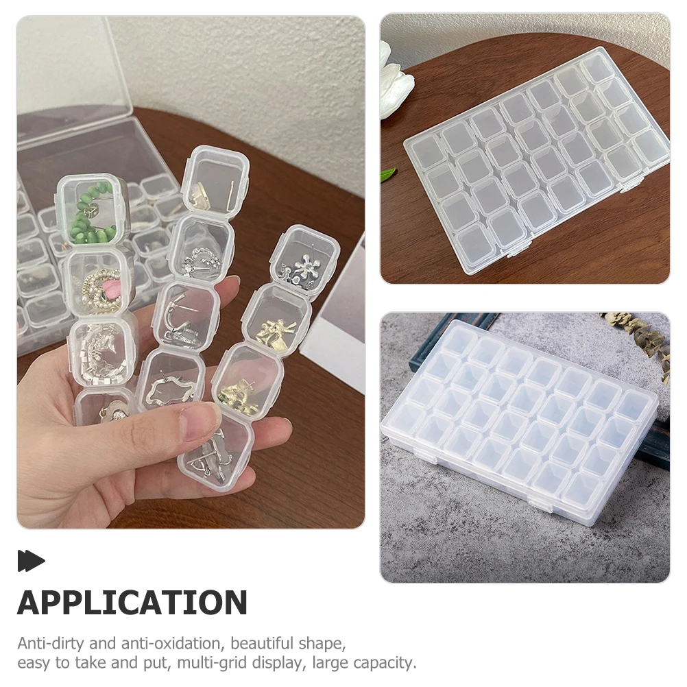 

Anti-Oxidation Transparent Jewelry Organizer Multi Grid Storage Case For Earring Holder Manicure Accessories Small Jewelry Box