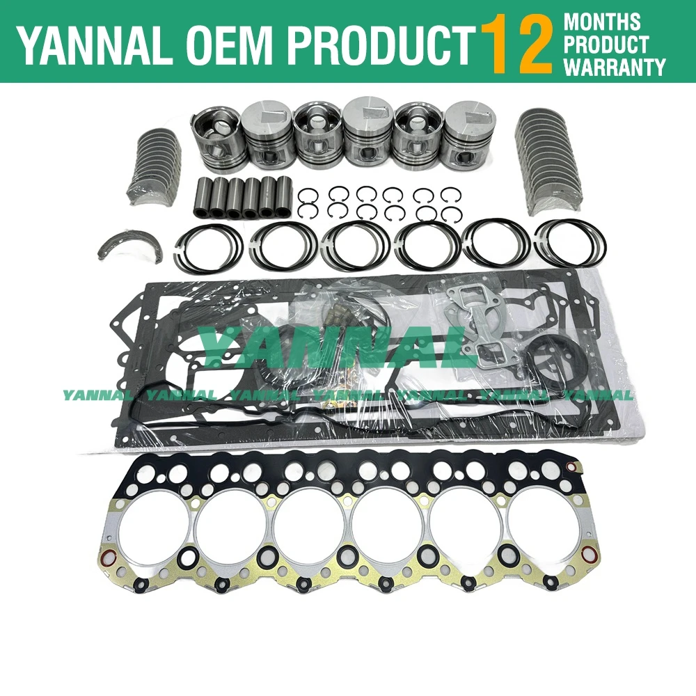 

For Mitsubishi S6S Overhaul Rebuild Kit Piston with Ring Gasket Bearing