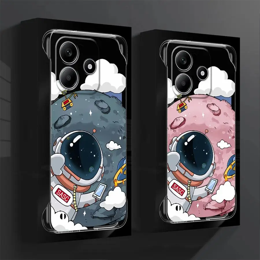 Luxury Space Astronaut Phone Case for Xiaomi Redmi Note 14ProPlus5G 14 13ProPlus 13 Pro 10Pro4G 12Pro5G TPU Soft Cover