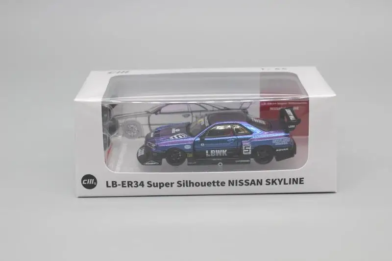 CM Model 1:64 nissan Skyline R34 GT-R ER34 LB Diecast Model Car Kids Toys Gift