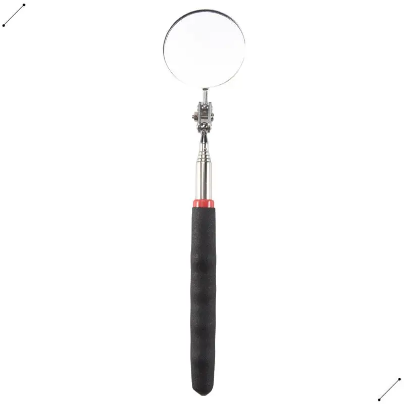 3 Pieces Telescoping Inspection Mirror Round Mirror Square Mirror Inspection Tool For Checking Vehicle,Observing Mouth