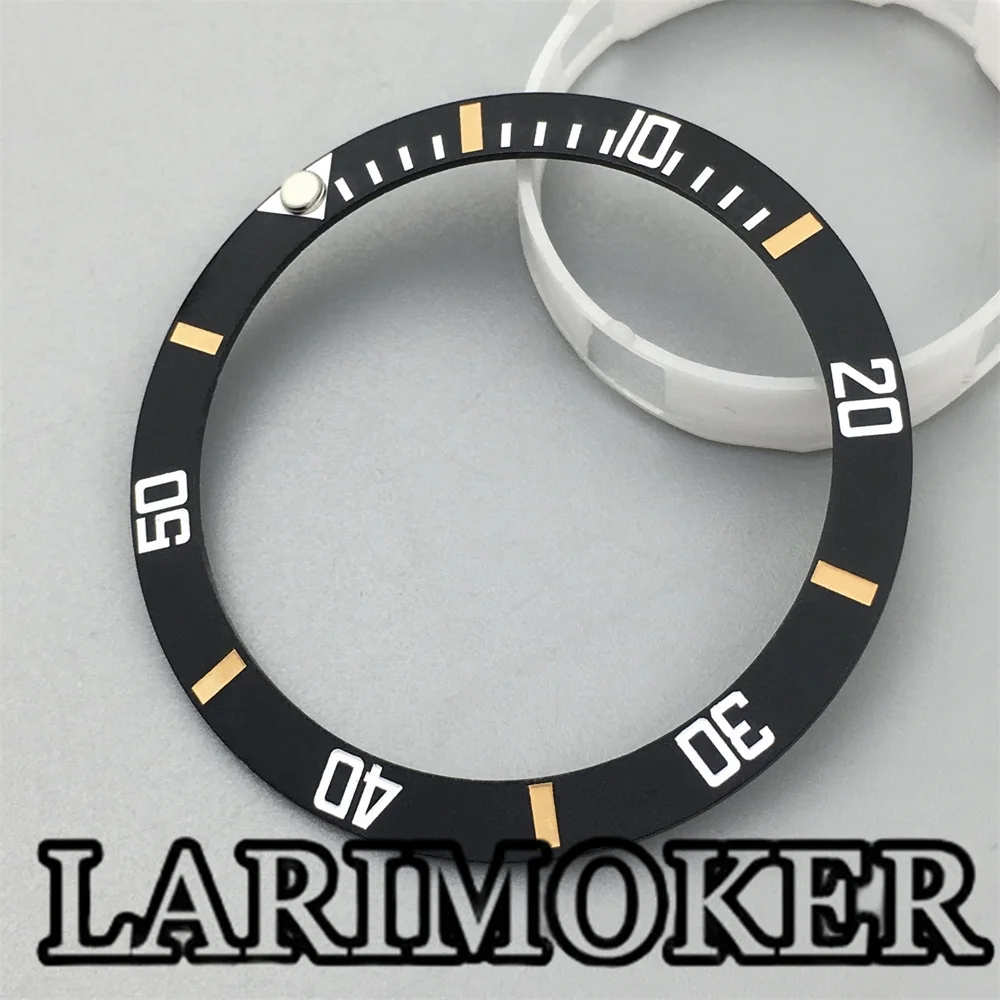 LARIMOKER 38mm Ceramics Diameter Watch Bezel Sliver Purple Brown Green Black Red Blue  Watches Accessories PartsFit 40mm Case