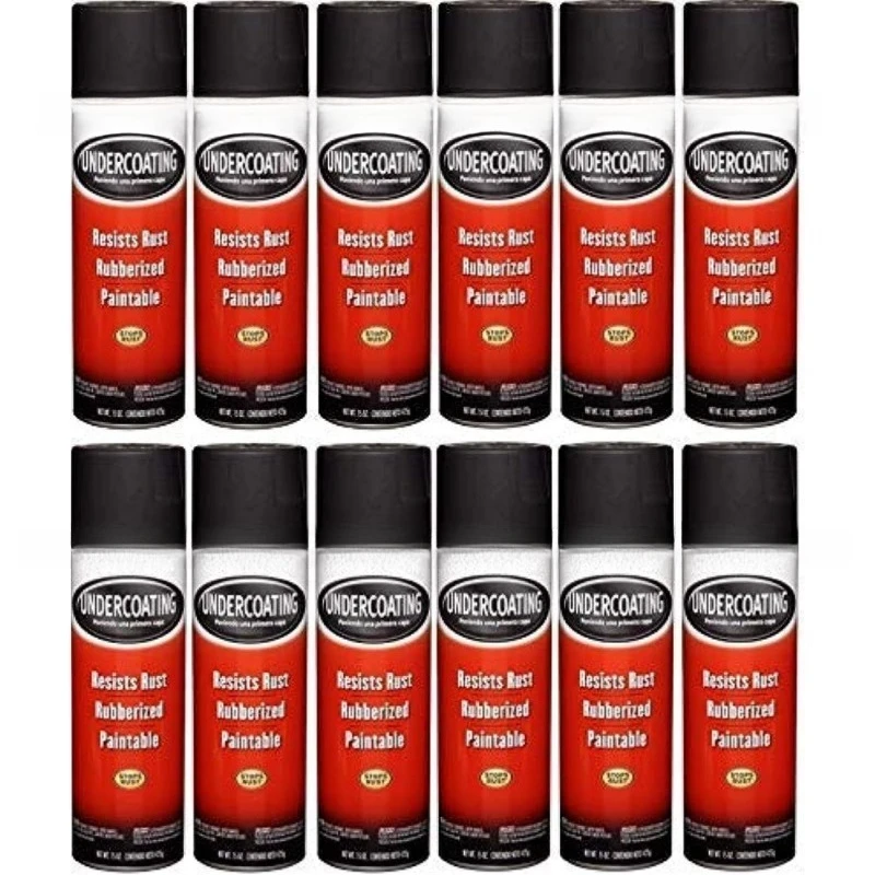 

Black Undercoating Spray for Vehicles Rust Protection Automotive Paint Coating 12 Pack