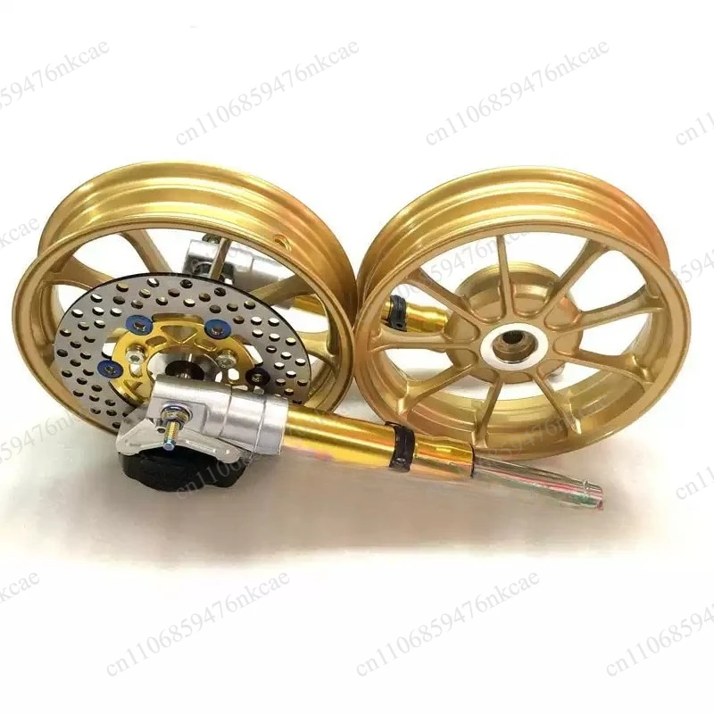 AF18/28/34/35/36 Scooter Parts Wheel Rim Brake Disc Front Shock Absorber Center Shaft Brake Pump Assembly