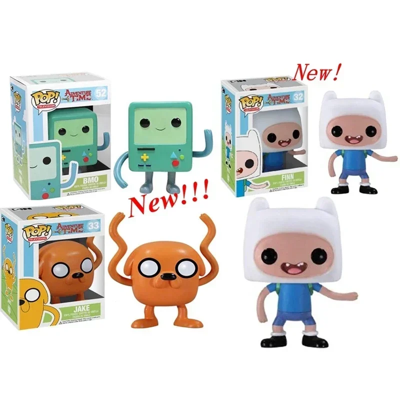 Nueva llegada FUNKO POP Película y TV Tiempo de aventura Finn # 32 JAKE # 33 BMO # 52 modelos de figuras de acción de vinilo para juguetes infantiles