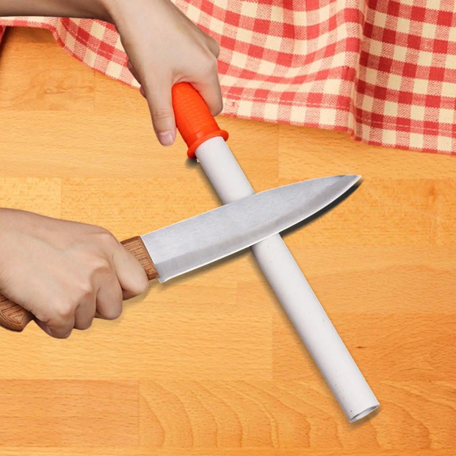 Sharpening Rod Honing Stick Sturdy Comfortable Handle Polish Kitchen Sharpener for Chef Restaurant Household Kitchen Gadgets