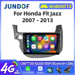 2 Din Android 13 Car Radio For Honda FIT JAZZ 2007 - 2014 Multimedia Video Player Navigation GPS Stereo Carplay Auto 4G RDS DVD