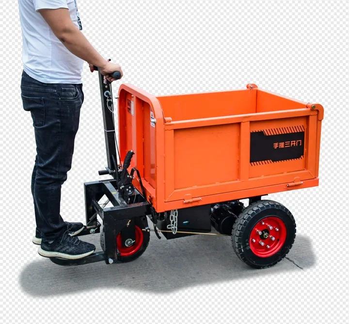 

Xuyang Home Flat Hand Push Tricycle Carts Mini Truck Construction Electric Trolley Cart Gardens mini Dumper