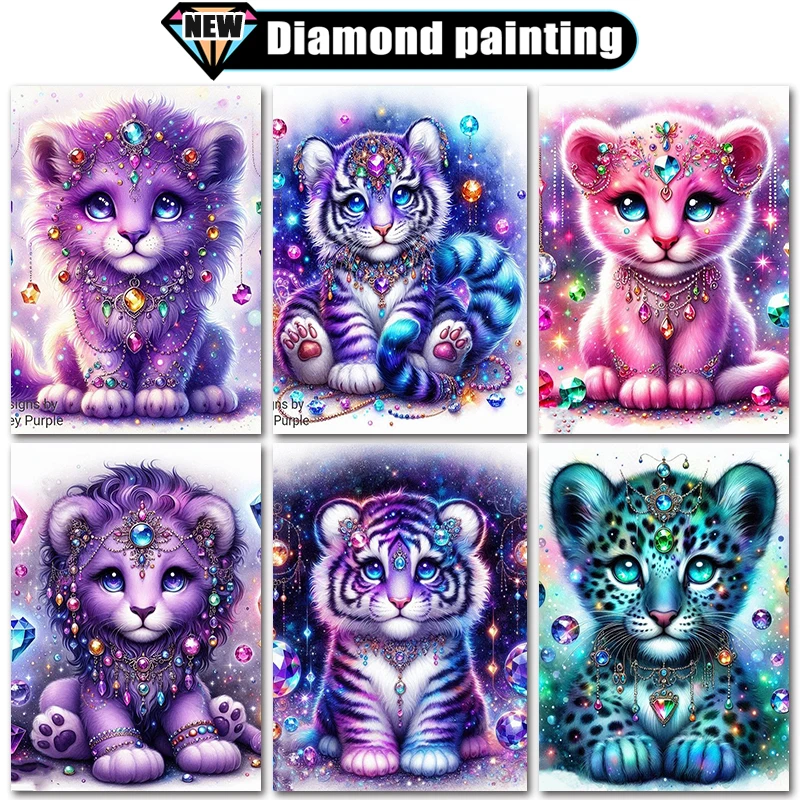 

New Arrivals DIY Diamond Art Painting lion Tiger Clearance Home Decor Full Square&Round Diamond mosaic embroidery Cross stitch