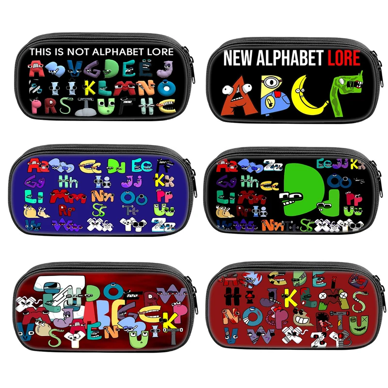 Alphabet Lore Pencil Cases Learning Letters Pencilcases Pen for Girl Boy Big Capacity Bags School Supplies Gifts Stationery