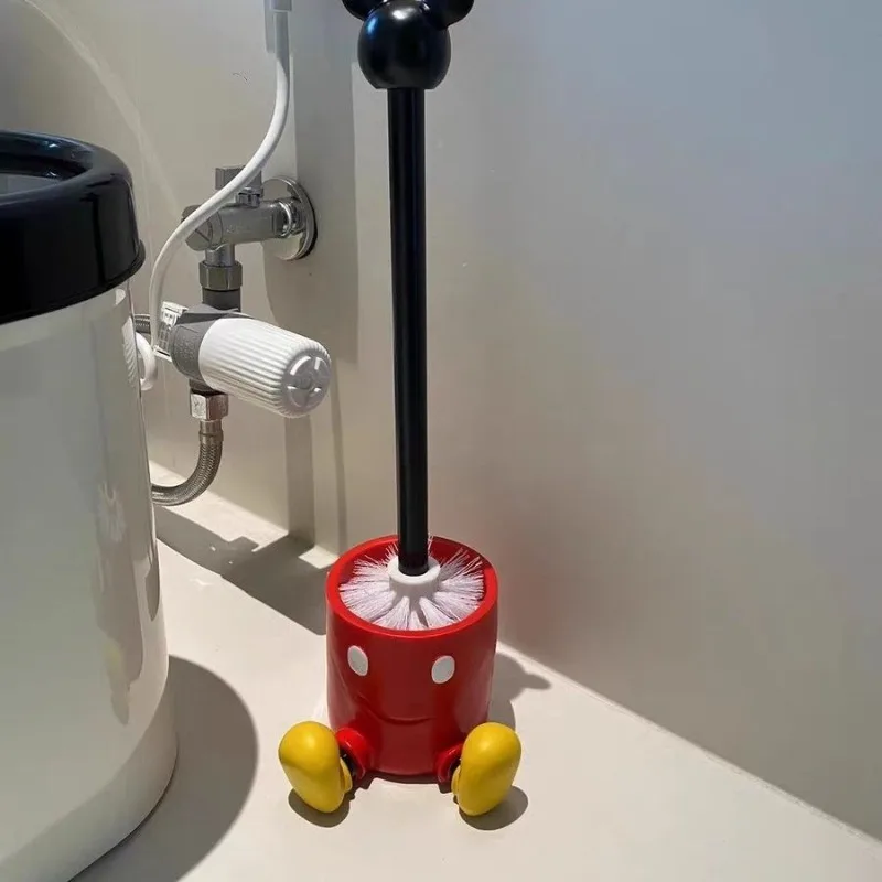 

New Mickey cartoon cartoon creative household cleaning toilet brush cute base cover long handle cleaning toilet brush wholesale