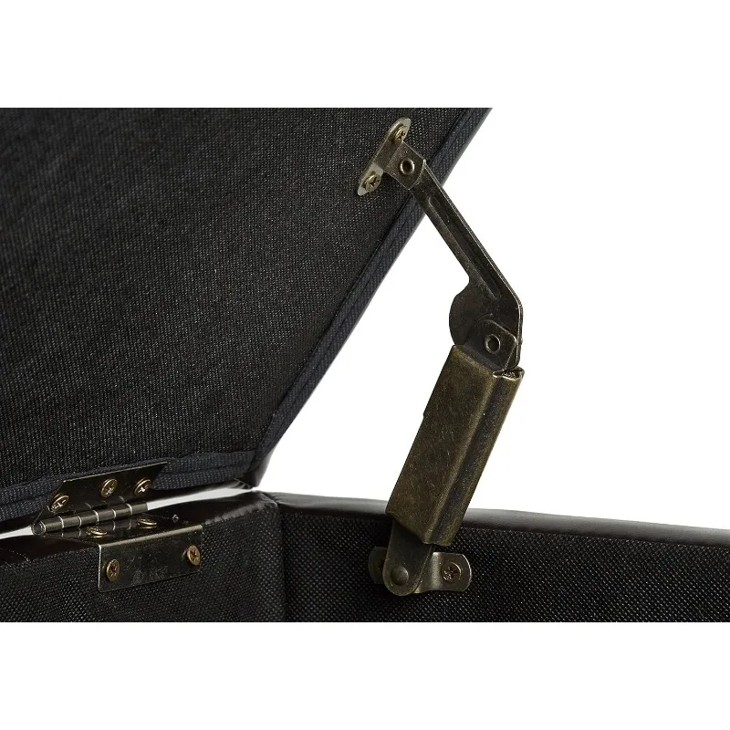 Fhw Marion Rechthoekige Opslag Poef, Roodbruin