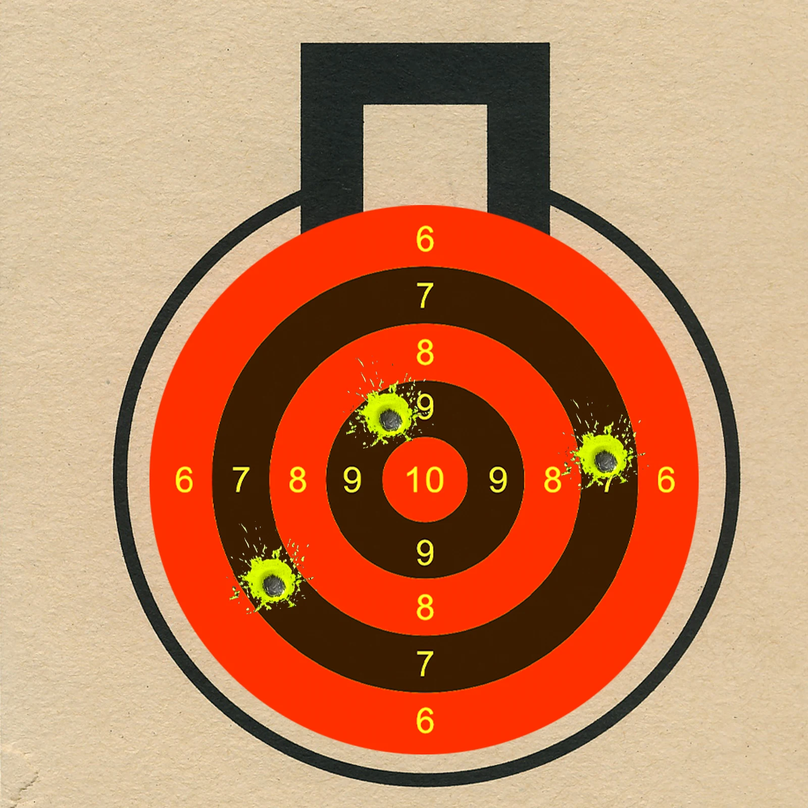 100 шт. 4-дюймовые маркировочные наклейки для стрельбы по мишеням, наклейки для тренировок по стрельбе по мишеням, флуоресцентные цветные этикетки (можно использовать для практики реальной практики пистолета и пневматического оружия)