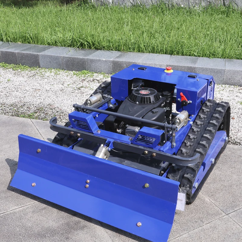 Customized CE/EPA Certified Self-Propelled Remote Control Lawn Mower Fuel-efficient With Snow Plow Home Commercial