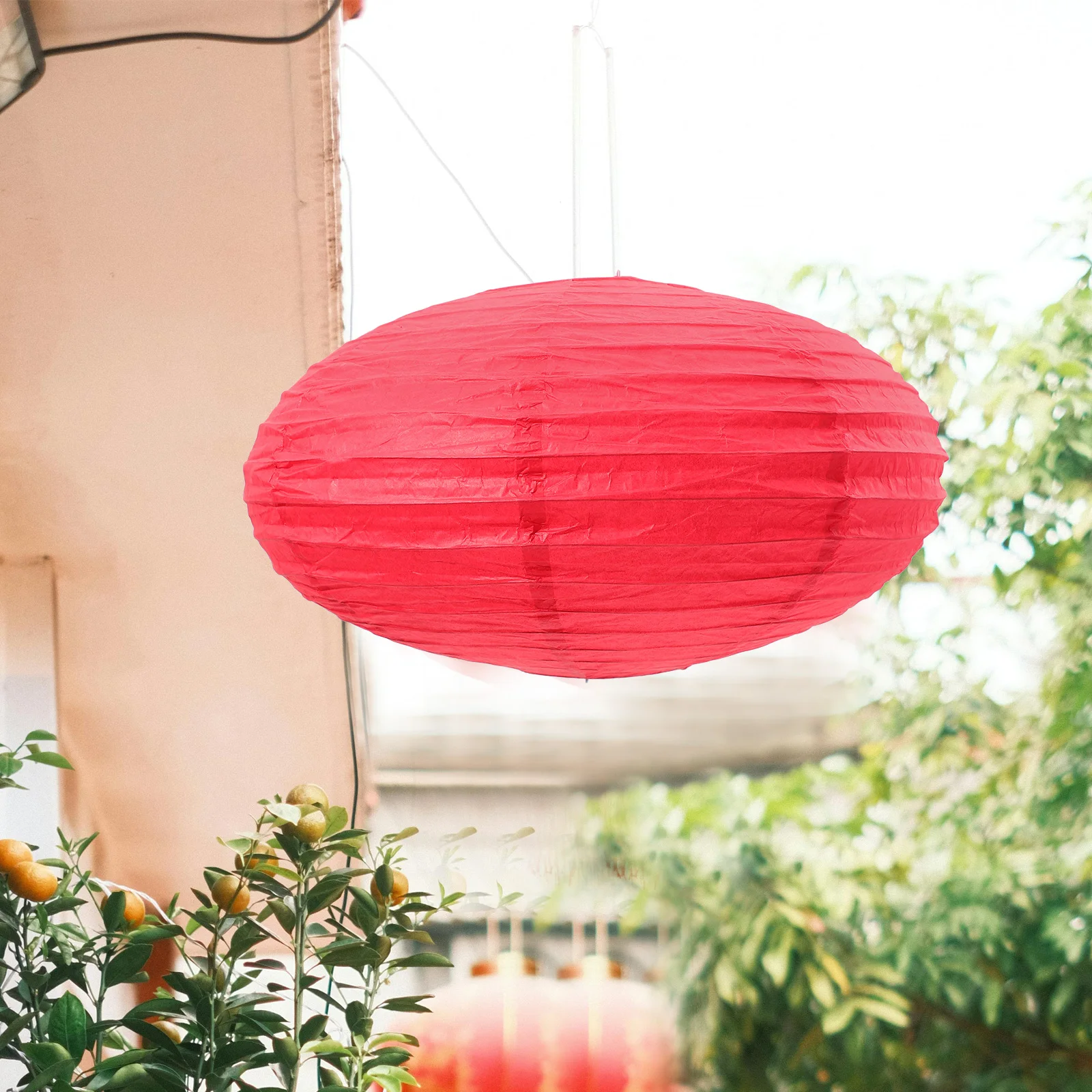 

1pc Foldable Paper Lantern Lampshade Pendant Hanging Light Shade Decorative For Home Party Spring Festival Ceiling Chandelier