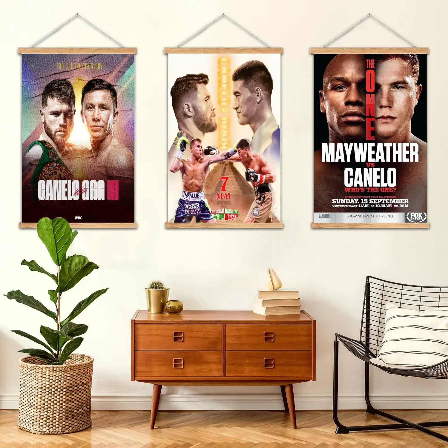 canelo boxing Framed Wall Painting Canvas Art Poster and Wall Art  Modern Family Bedroom Decor Posters,Decorative painting