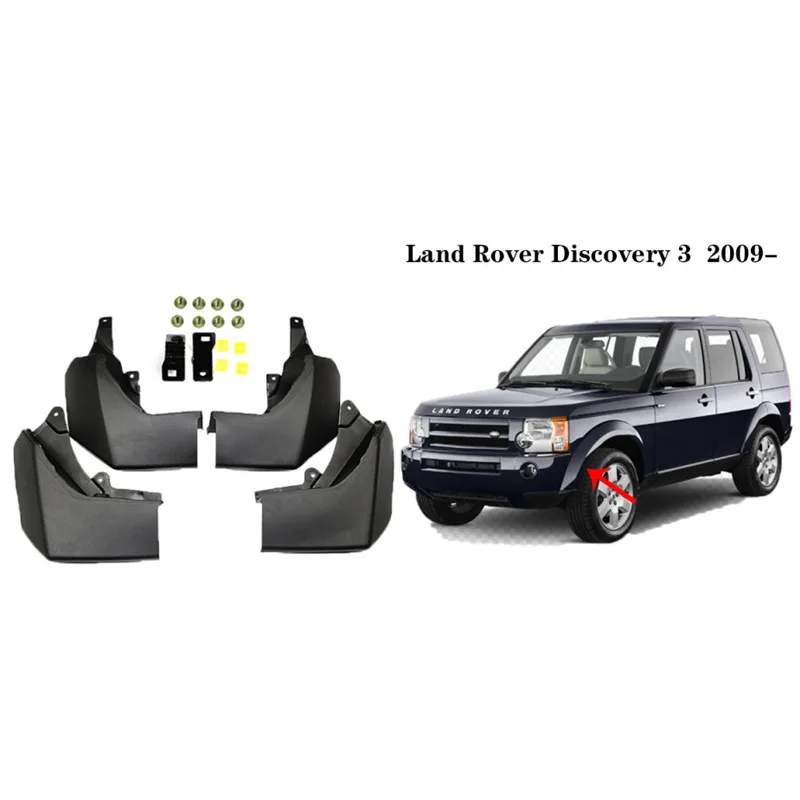 4pcs Splash Guards Mud Flaps Fender Molded for Land Rover LR4 Discovery 4 2009-2018 3 2004-2008