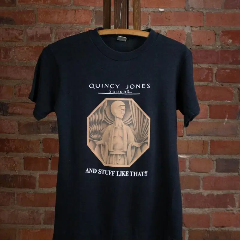 

Промо-футболка Quincy Jones Productions 1978, черная L92650