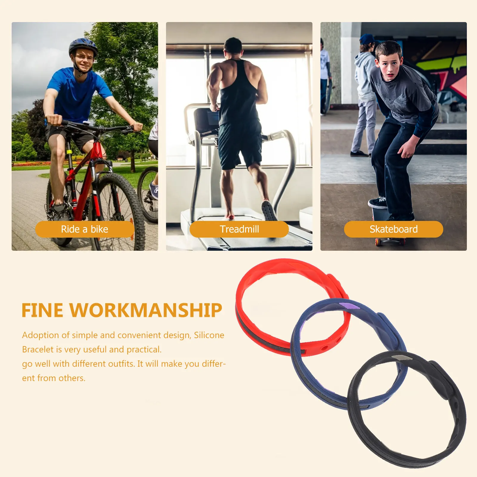 

3 Pcs Anti Static Jewelry Strap Anti-static Silicone Bracelet Wrist Straps Band