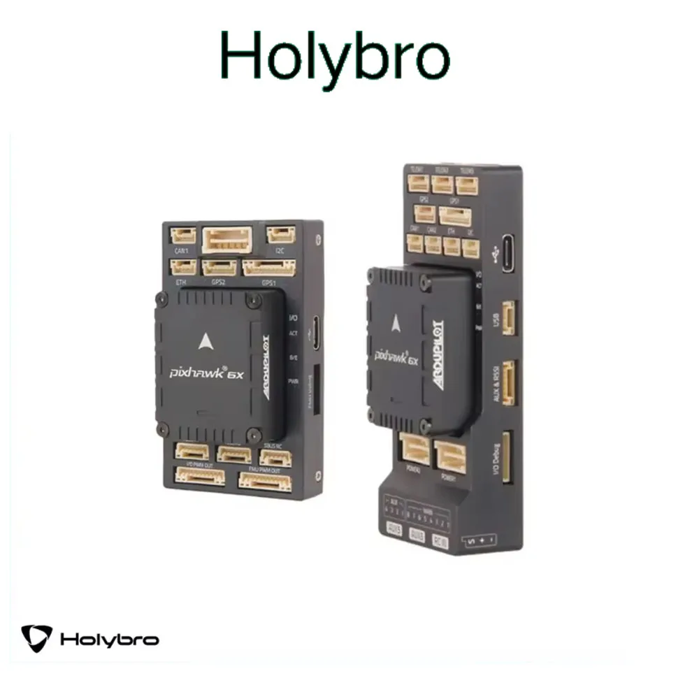 

Полетный контроллер HolyBro Pixhawk 6X - стандартный/мини-комплект с GPS M9N/M10 для радиоуправляемых мультикоптеров/самолетов, высокая точность