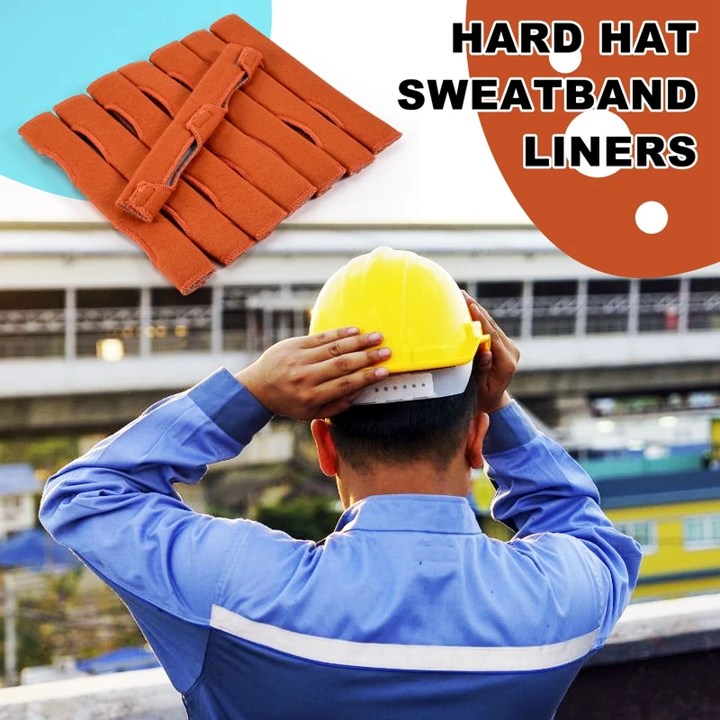 Hard Hat Sweatband Liners Helmet Welding Antiperspirant Belt Sweatband Air Cushion Sweatband Helmet Comforter Pad (8Pc) LYZ