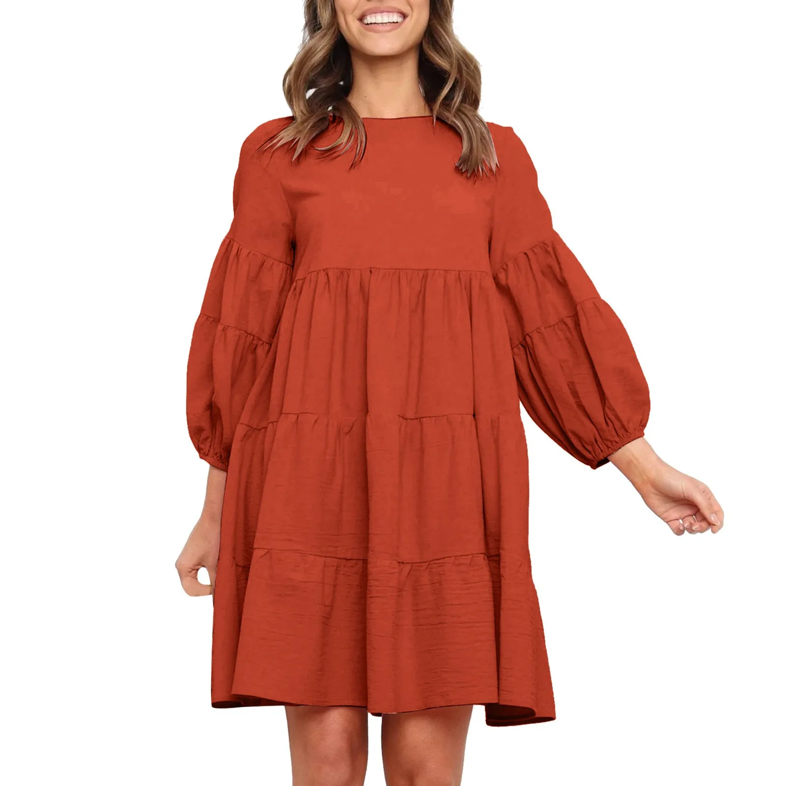 Women Dress For Summer Sleeve Sexy Dress Long V-Neck Women Sleeve Solid Women Summer Classic Casual Short Sleeves Midi Dress