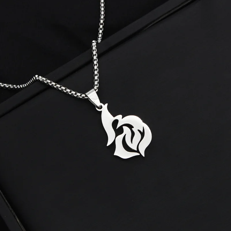 Fashion Simple Anime Game Honkai:Star Rail 7 Element Logo Cosplay Titanium Steel Necklace Pendant Metal Choker Chain Accessories