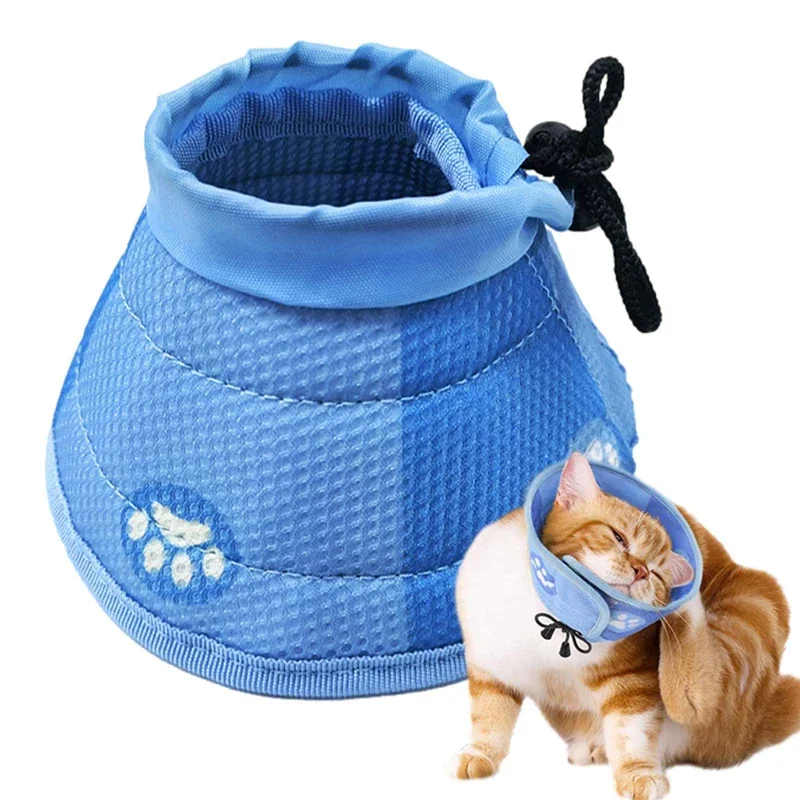 Pet Adjustable Collar Cat Dog Neck Cone Recovery Head Collar Anti Bite and Anti Lick Medical Neck Ring Accessories for Mascotas