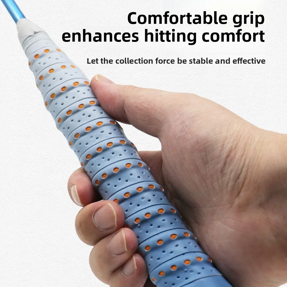 

Ремень с ручкой для ракетки для бадминтона градиентного цвета, двухцветный, нескользящий, впитывающий пот, клей для рук с перфорированным дышащим покрытием