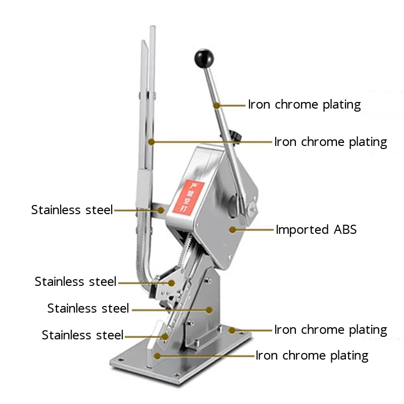 Machine à sceller les saucisses en forme de U, cercleuse à ongles en aluminium, machine à relier les tible de sacs en plastique de supermarché