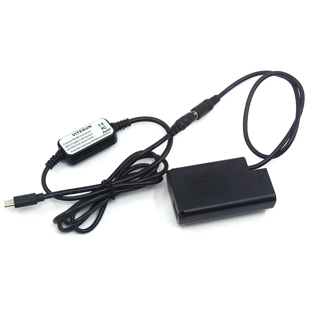 

DMW-BLJ31 Dummy Battery DCC16 DC Coupler+PD USB Type C Power Cable For Panasonic Lumix S1 DC-S1RM DC-S1H DC-S1R DC-S1M Camera