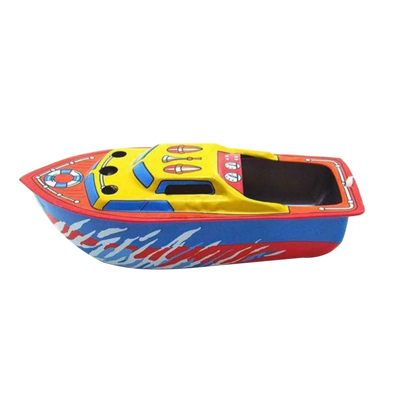 Vela navio colecionável estanho brinquedo barco a vapor vela alimentado barco estanho veículo brinquedo estudante física aprendizagem ciência gadget