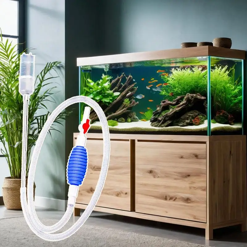 Aquarium Vacuum Gravel Cleaner Siphon Aquarium Gravel Cleaner Fish Tank Pump Accessories For Pond Betta Home Shrimp Gold Guppy