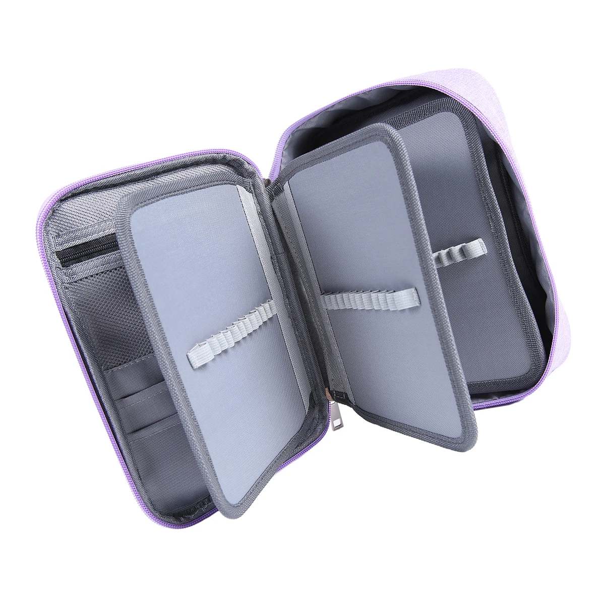 

72 Holes Pencil Bag Colored Drawing Case Supplies Large Canvas Girl Bags Purple Travel