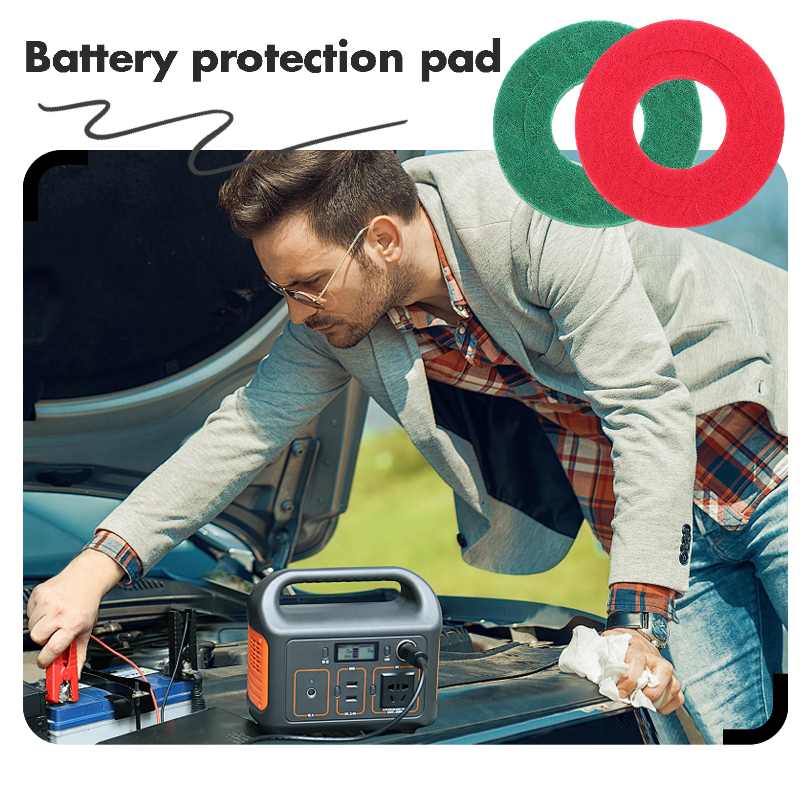 

10PCS Terminal Washers Plastic Leakproof Protector Shims for Car Truck Post Insulate Lightweight Durable