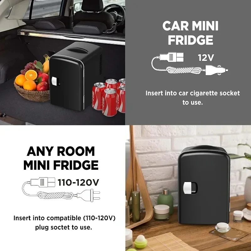 Mini Fridge Portable Skin Care Fridge Cooler  Warmer Eco-friendly Compact Fridge Portable Appliances