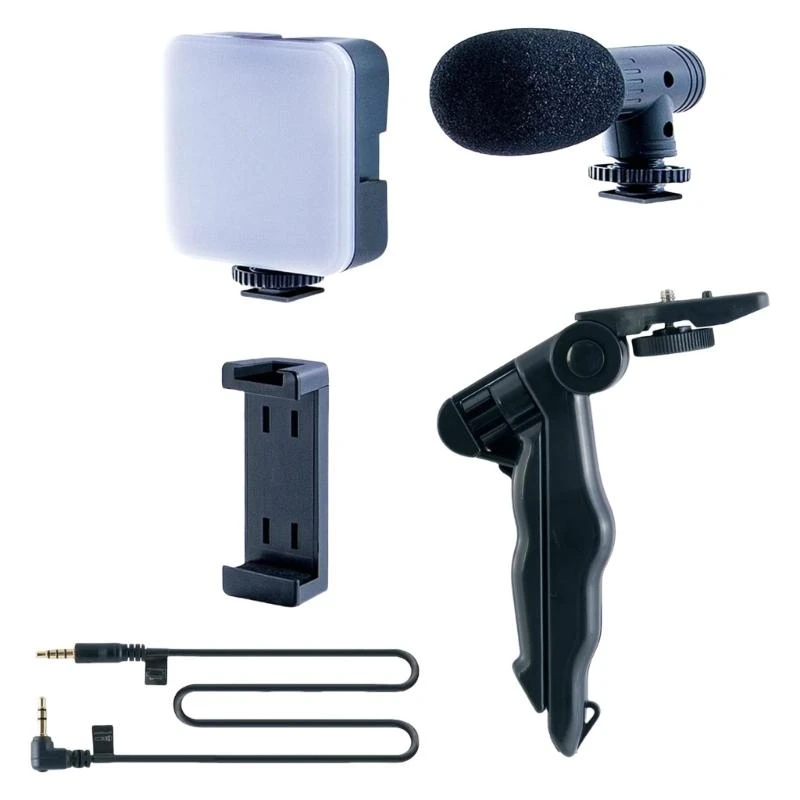 

Y51a Vlog Set с помощью телефонного зажима Light Light Microphone для видео